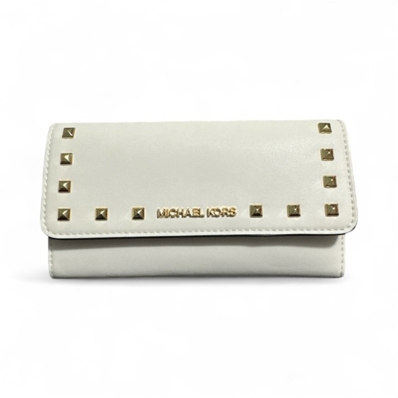 100% AUTHENTIC MICHEAL KORS JET SET TRAVEL LARGE TRIFOLD WALLET🎊 - Picture 1 of 6